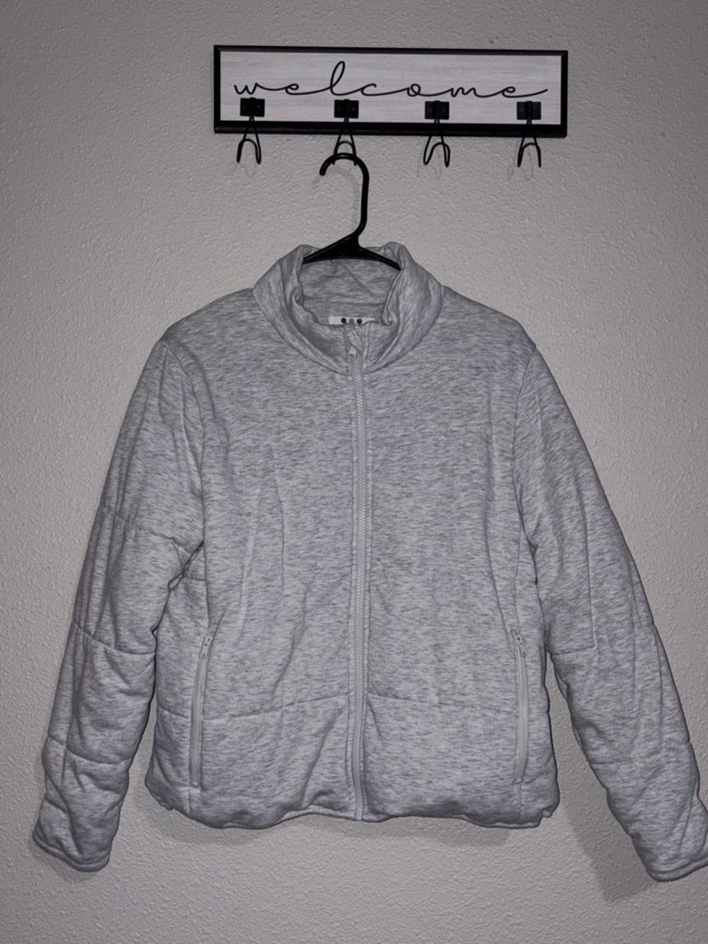 Light Gray Women's Puffer Jacket - Brand Unknown